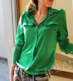 Camisa feminina em chiffon